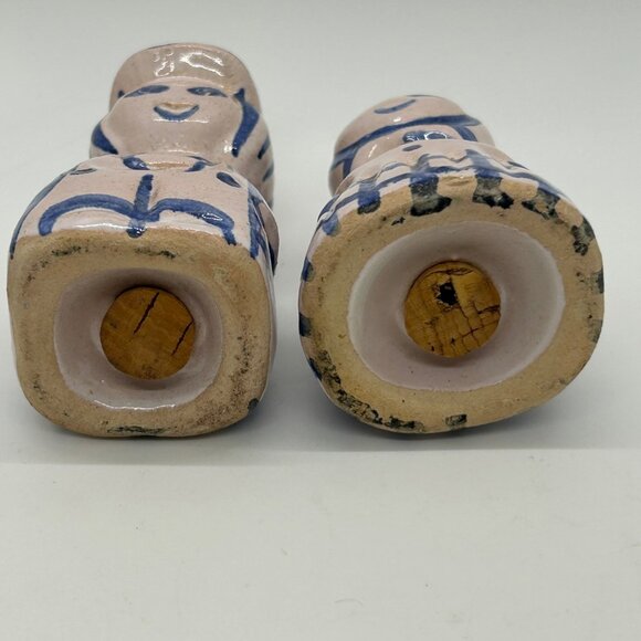 Vintage Hand-Painted Ceramic Salt & Pepper Shakers Boy & Girl - Picture 9 of 10
